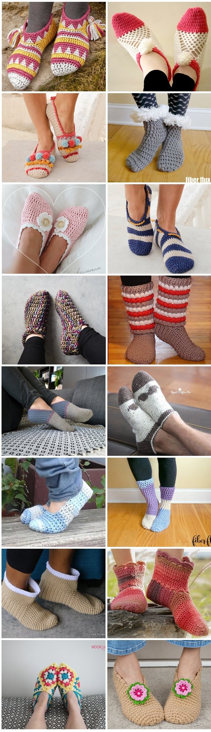 one hour crochet slippers pattern