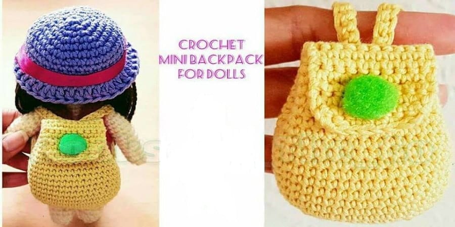 mini crochet backpack