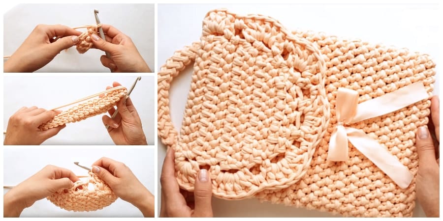 crochet bag t shirt yarn pattern