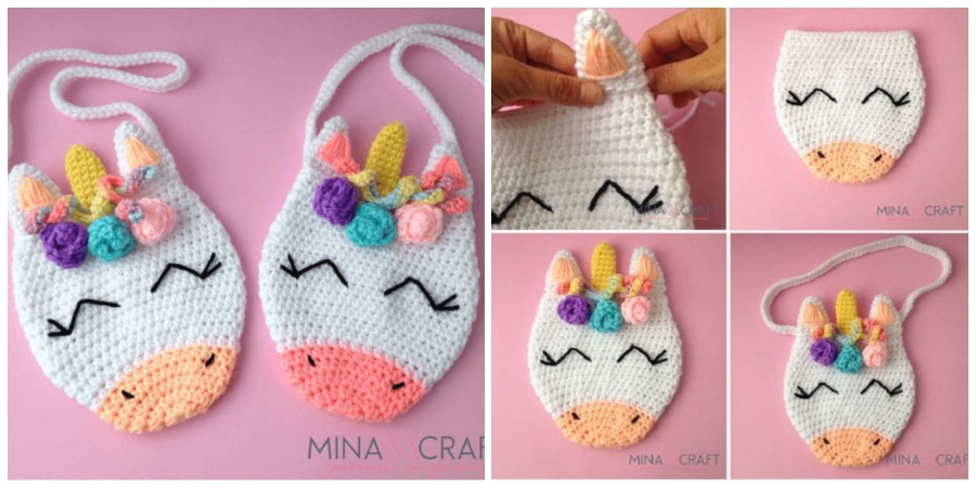 crochet unicorn bag pattern