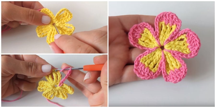 easy crochet flower pattern