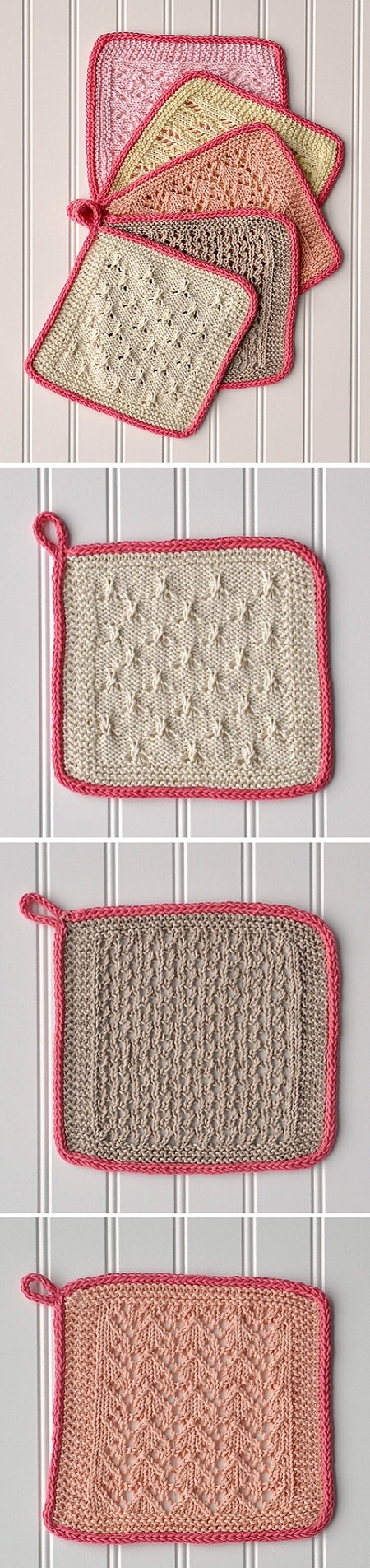 It's easy to knit a dishcloth or washcloth and they are a great treat for you. They stitch up so fast.