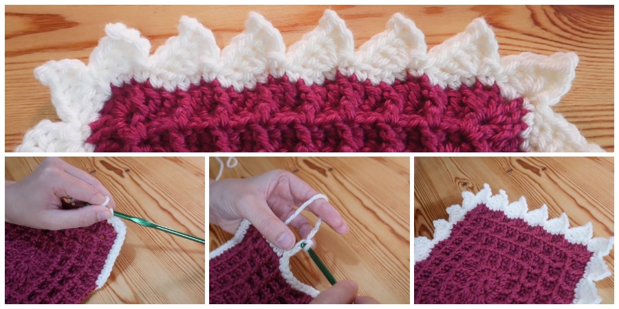 This lovely Crochet Border - Shark Fins is a great way to finish off any project and I hope you all like it!