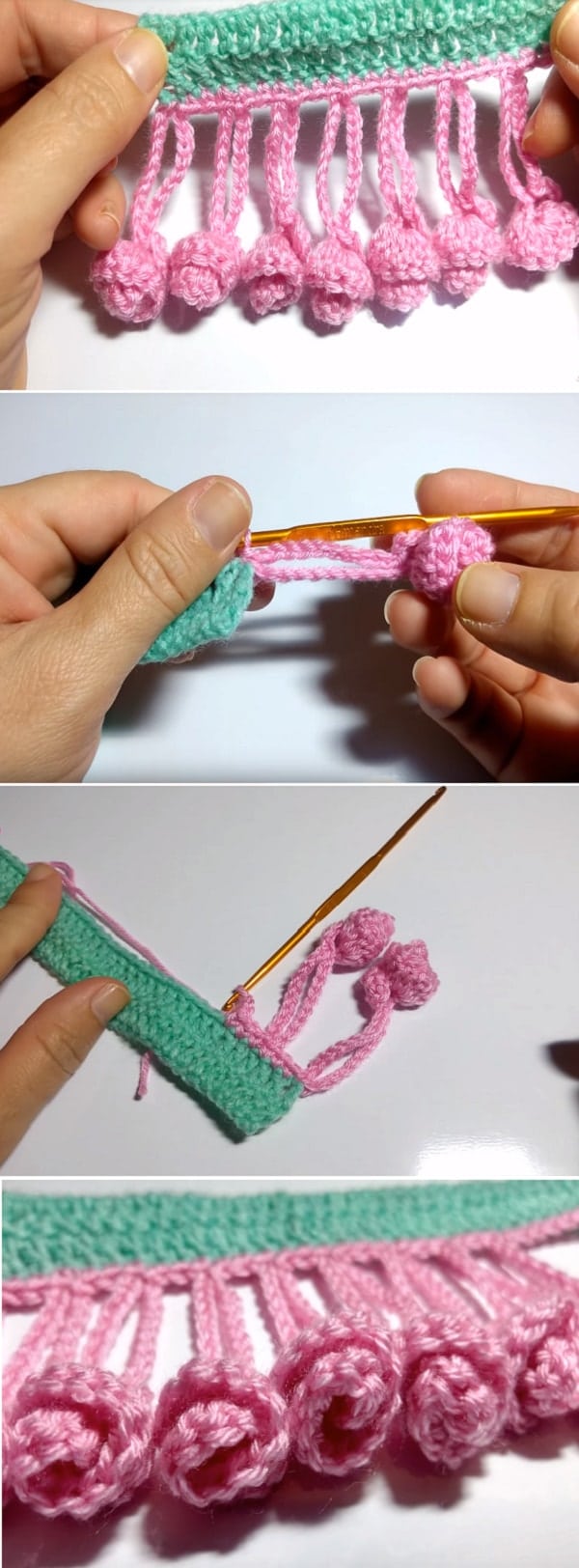 Today I will show you how to Crochet Rococo Flower edging. The edges of your crochet and knitting patterns are just an important for your project.