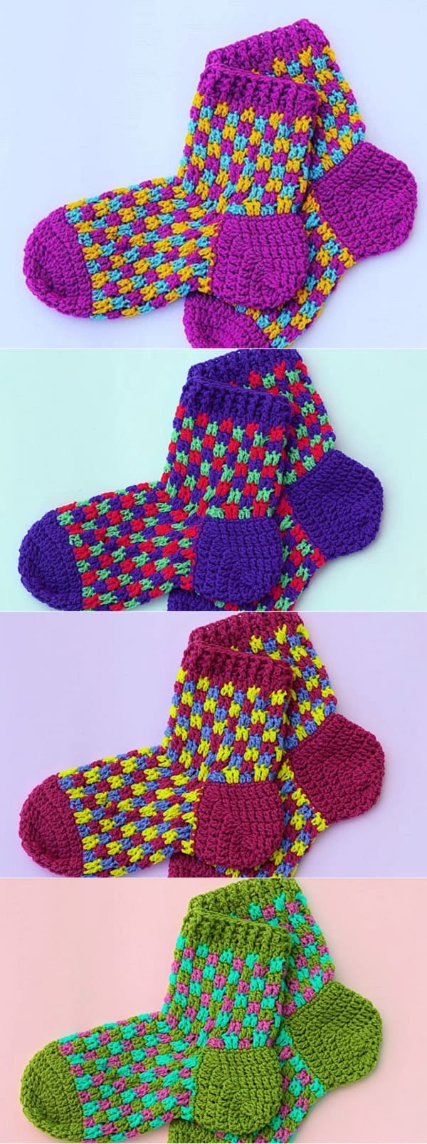 The tutorial of these Crochet Socks so easy to reuse adult wool but you can make them to your measure. Have you seen how pretty they are? I hope you like it