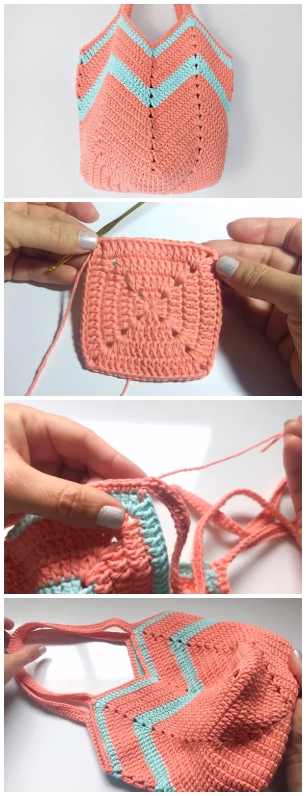 In this video you will find detailed step by step guide how to make this beautiful Crochet Bag. This beautiful crochet bag that is woven starting from a square. They can combine colors the station that want to use it. Enjoy, guys !