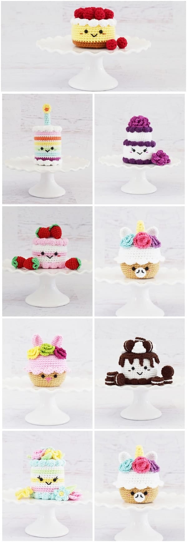 These Crochet Cupcake and cake Patterns can be a nice alternative to the usual plastic or rubber toys. Birthday candle adds lots of imagination to this sweet project. Enjoy, guys !