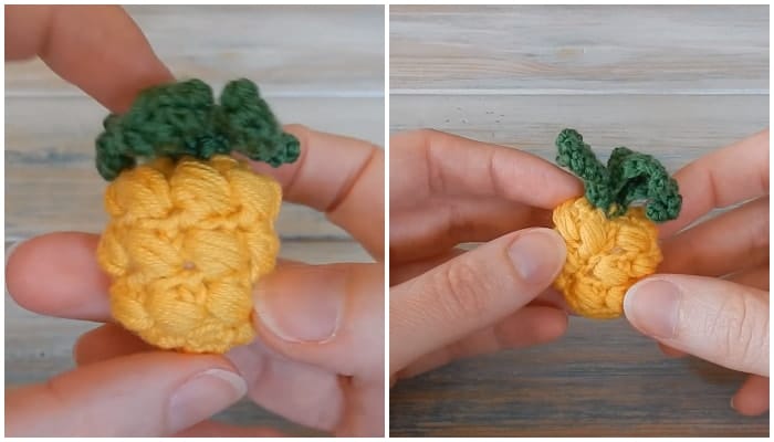 I show you how to crochet a teeny tiny mini Pineapple and Watermelon. This crochet pineapple is so bright and colorful it would look great in anyone's kitchen. Enjoy, guys !