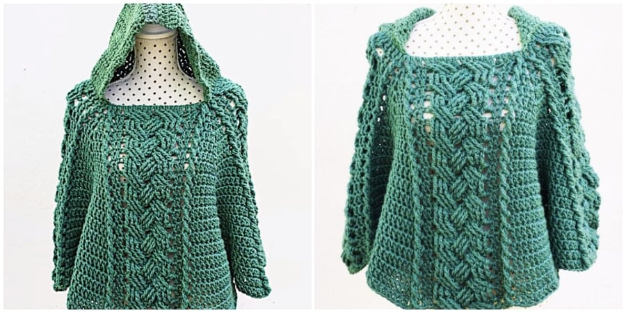 This beautiful Crochet Poncho will be favourite outfit for you. Easy to put it on will give nice warm against the evening chill. Poncho size is 44 or XL, but you can easily adjust it for smaller or bigger size. Enjoy, guys !