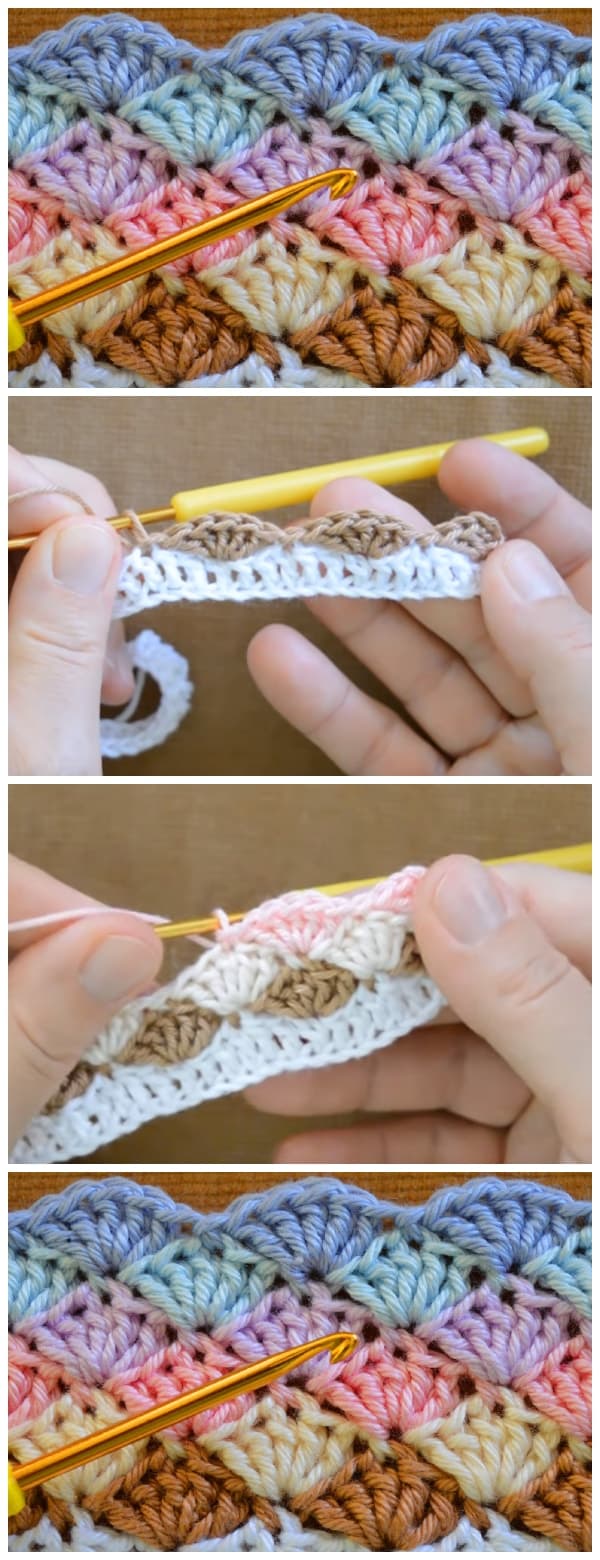 Learn how to crochet shell stitch. The shell stitch is a fairly simple stitch that creates an intricate shell pattern. You can work it in rows, in the round, or as a blanket edging. Enjoy, guys !