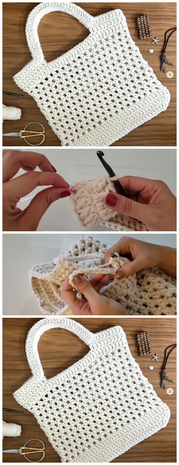 In this video lesson I show you the step by step how to make this beautiful Crochet String Bag for you to raze in the summer. The bag ready and the size of it you can see at the end of the video. Hope you like it.