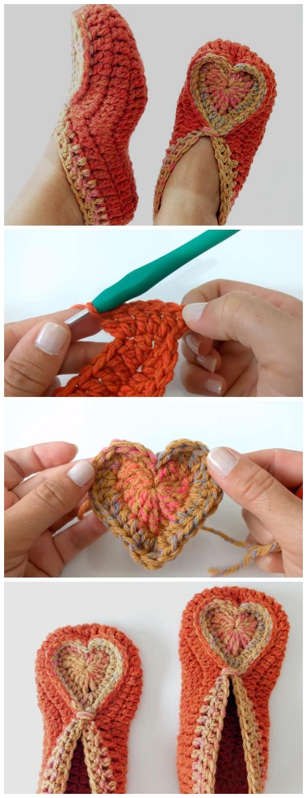 When I say comfortable, I really mean comfortable! These Crochet Heart Slippers are cute, comfy, and warm for your toes. With Valentine's Day being right in the middle of February, no one knows if the weather is going to be warm or cold. This crochet slippers is cozy . I’d love to make a mini heart for decoration. What do you think ？Enjoy !