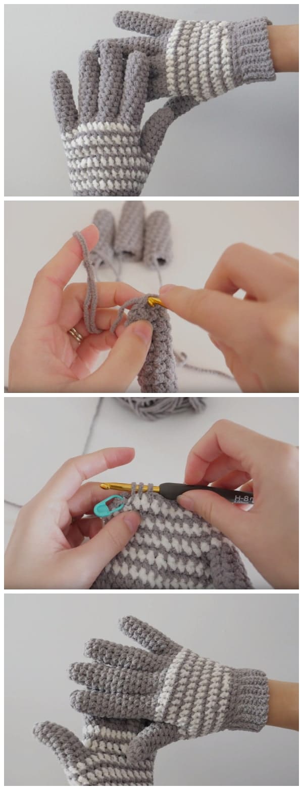 Crochet along with Brittany as she teaches you how to crochet a pair of cozy crochet gloves. These crochet fingerless gloves are so simple you can easily make a pair in less than two hours. Enjoy !