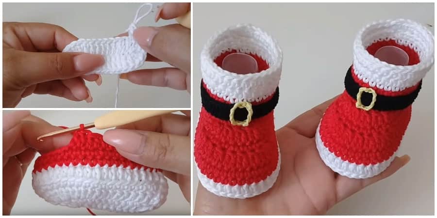 This step by step tutorial, shows how to make this traditional Crochet Baby Santa Boots. Who doesn't like to dress like a Santa Claus ? This is a dream for every child. Enjoy !