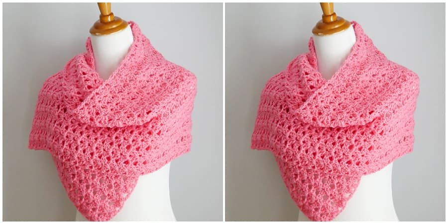 Crochet the Think Pink Friendship Shawl is a gorgeous and easy to stitch project for breast cancer awareness. This makes a very special gift for a friend, family member, or a support group. Looks equally lovely in stripes of pinks too. I love this ! Enjoy, guys !