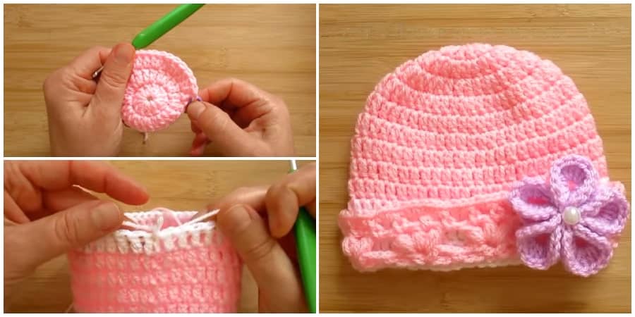 Here is how to Crochet Baby Hat With Flower. Please take a look and let me know how you like it as you create this cute hat in a variety of sizes. Enjoy, guys !