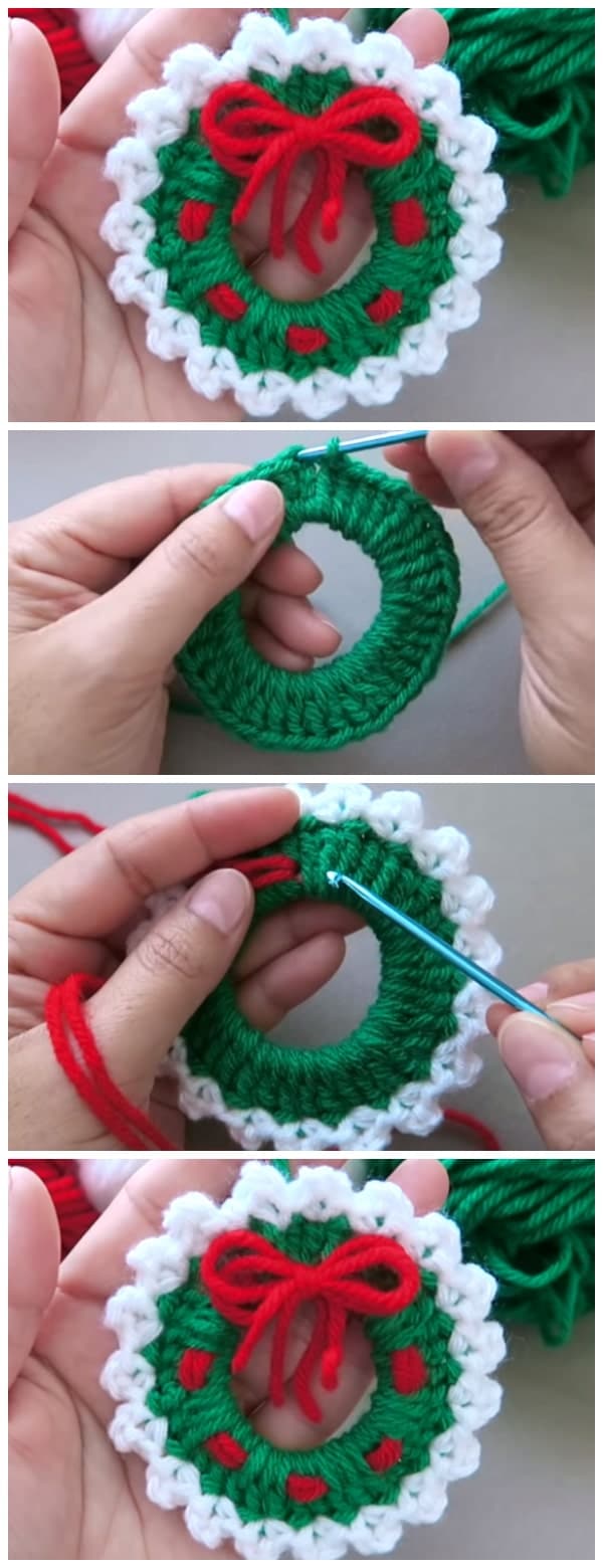 Crochet Christmas Wreath Patterns are a beautiful decorative items that you can easily hang to celebrate a season or holiday. 