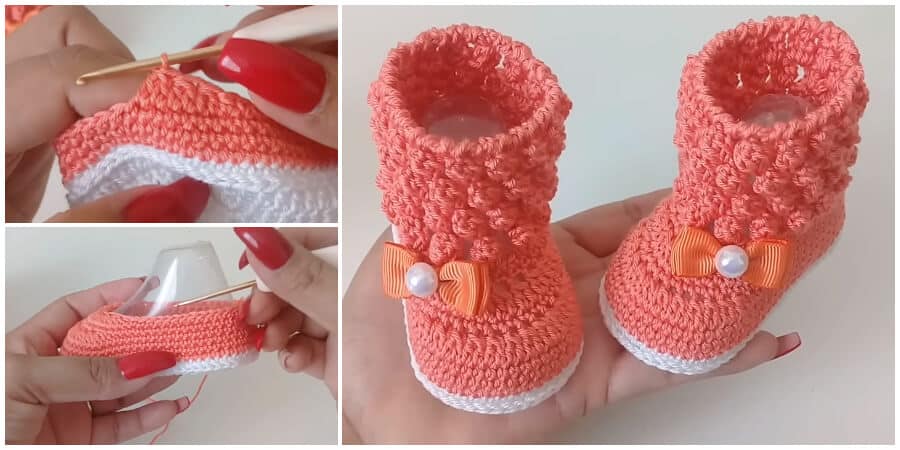 crocheting baby booties