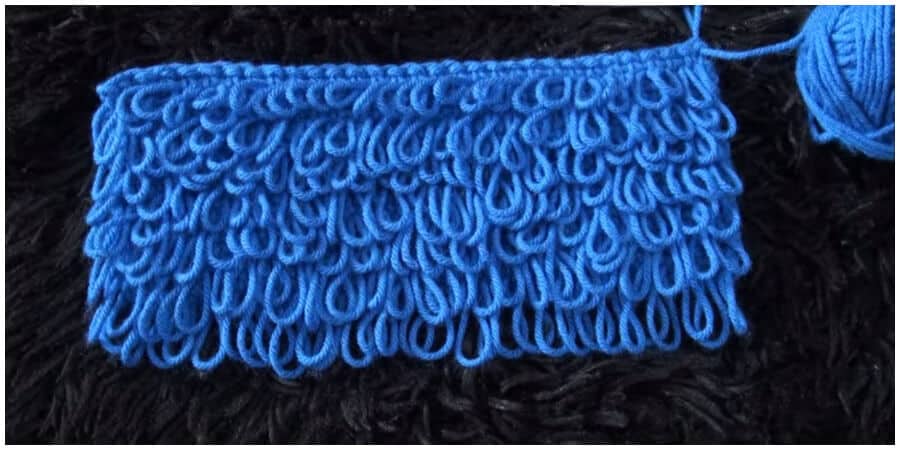 Getting the Crochet loop stitch loops all the same length takes some practice, but when you get the hang of it, the loop stitch adds a lot of interest to garments.