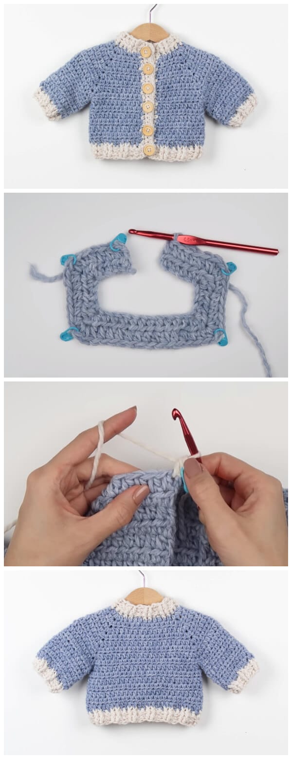 This is a super easy and fast step by step tutorial that will teach you how to crochet baby cardigan.