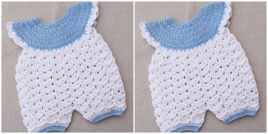 This is a very simple crochet tutorial, where I will show you how to make a crochet baby rompers. The size is 0 to 3 months but you can make it bigger in the video I leave a size of measurements.