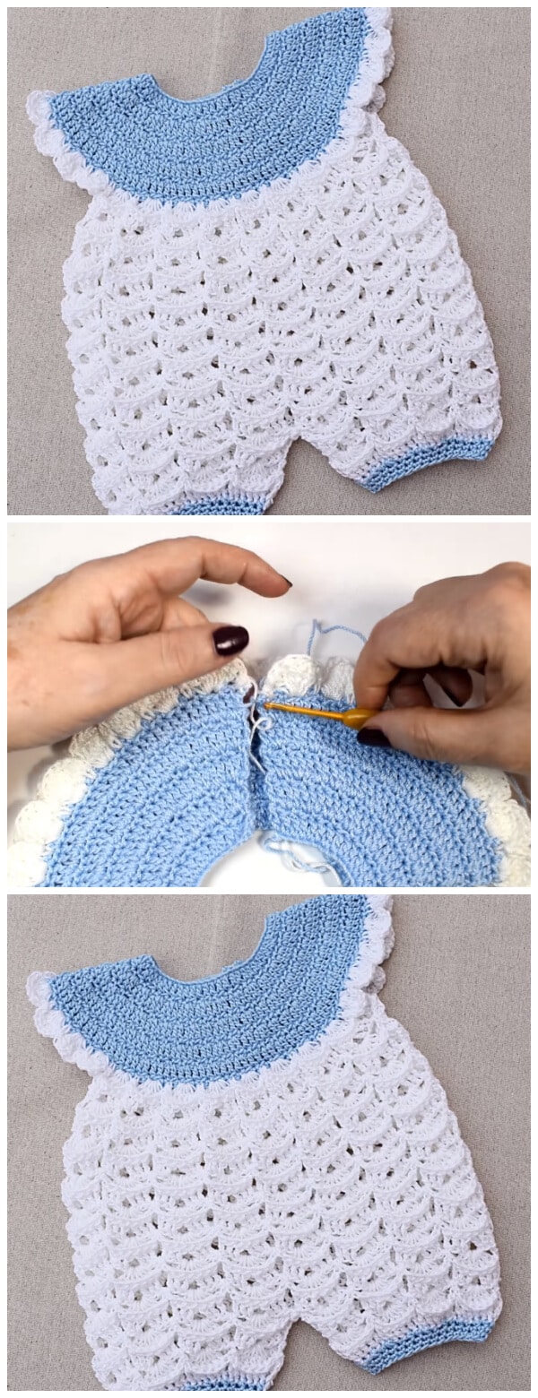 This is a very simple crochet tutorial, where I will show you how to make a crochet baby rompers. The size is 0 to 3 months but you can make it bigger in the video I leave a size of measurements.