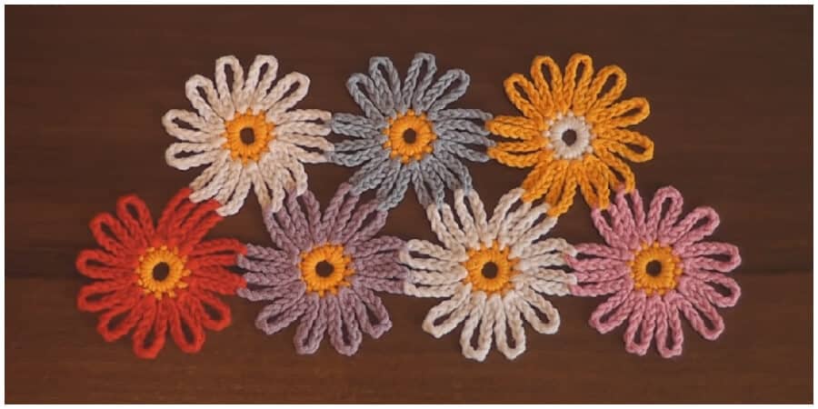 crochet flower tutorial