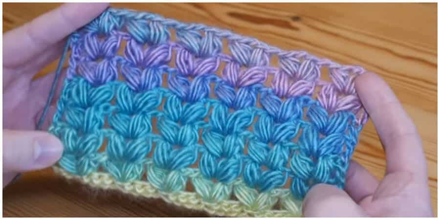 It is a simple Crochet Puff V Stitch and can be used to make anything from blankets to a scarf. Enjoy !