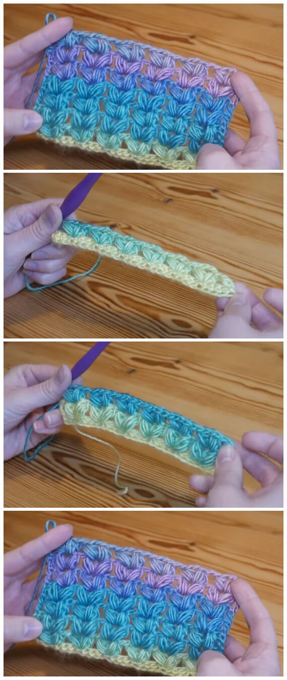 It is a simple Crochet Puff V Stitch and can be used to make anything from blankets to a scarf. Enjoy !