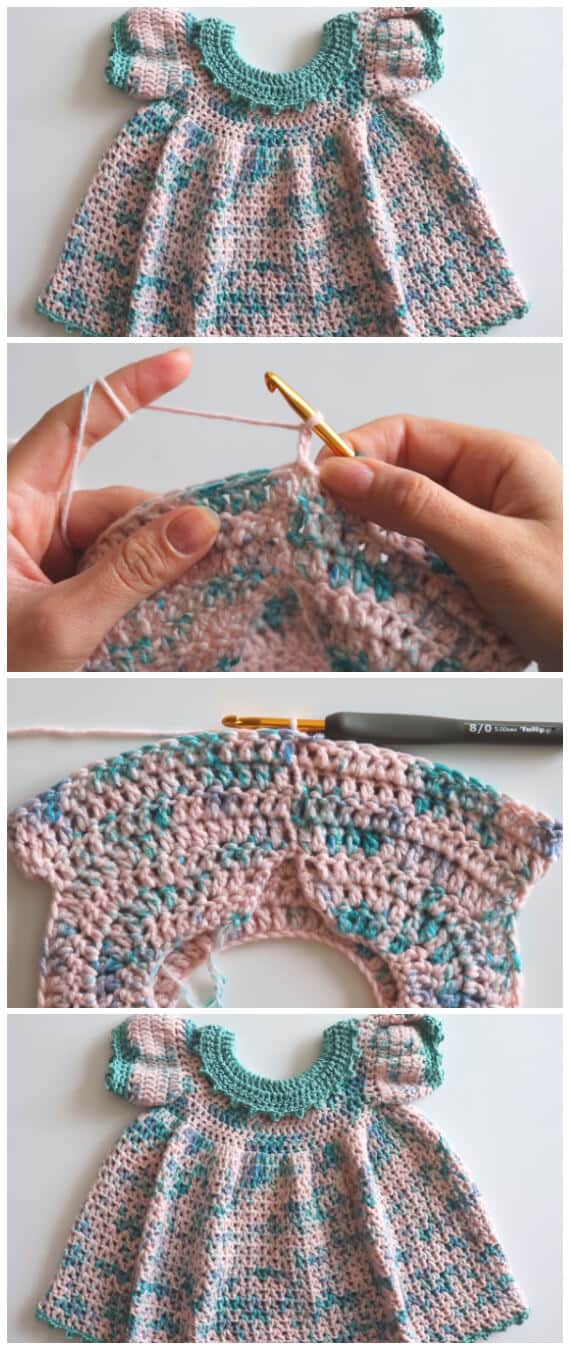 Crochet Baby Dress Patterns, Pink Flowers Crochet Baby Dress Pattern,  Instant PDF Downloadable Crochet Pattern, Newborn to 12 Months Sizes - Etsy  | Crochet baby clothes, Crochet baby, Crochet baby dress pattern