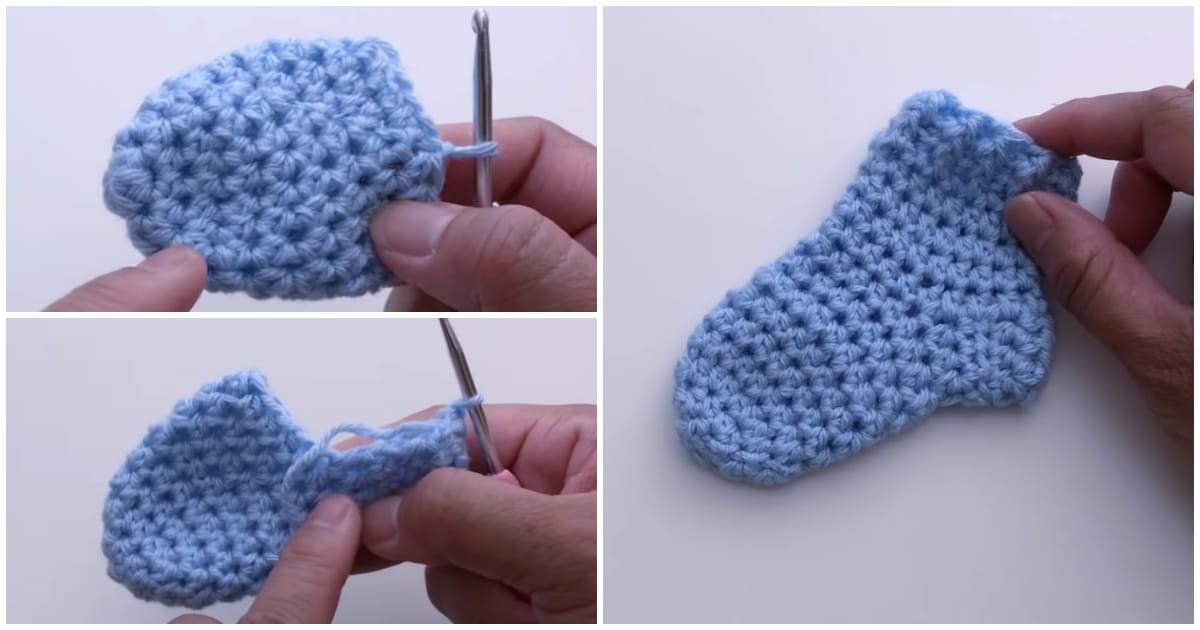 How to Crochet Baby Socks (0-6 months 