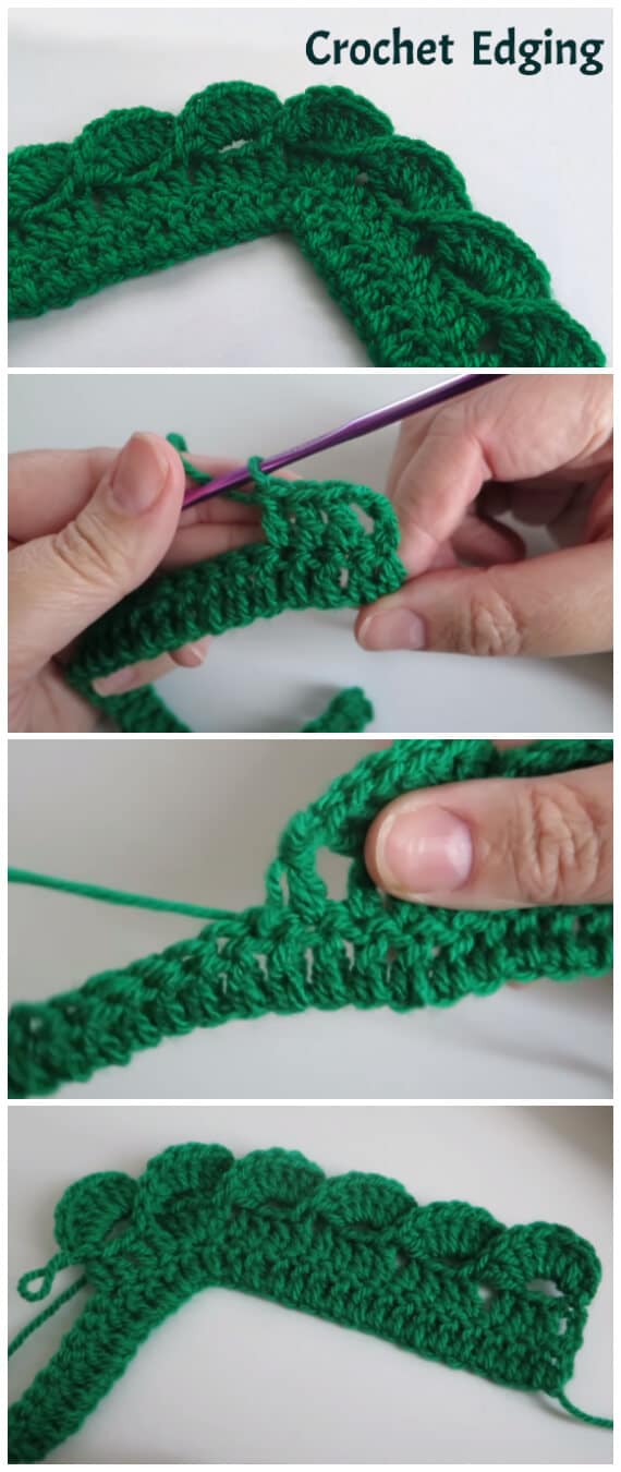Today I am showing you how to do this rather fun Crochet Wave Fan Edging stitch.  I've only ever seen Russian videos on this stitch.