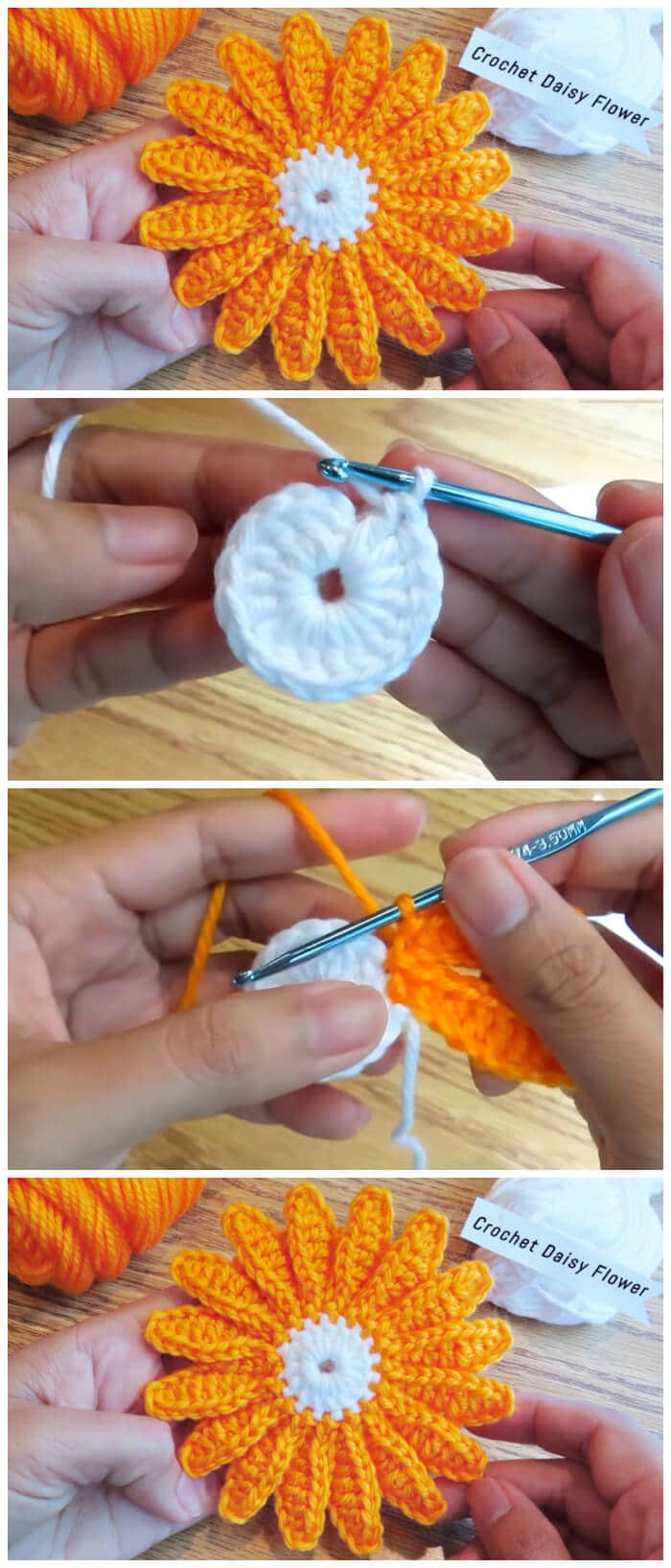   Crochet Daisy Flower  is perfect for beginners who want to give some new techniques a try, but might be a little hesitant. (Come on, we know you can do it!)  