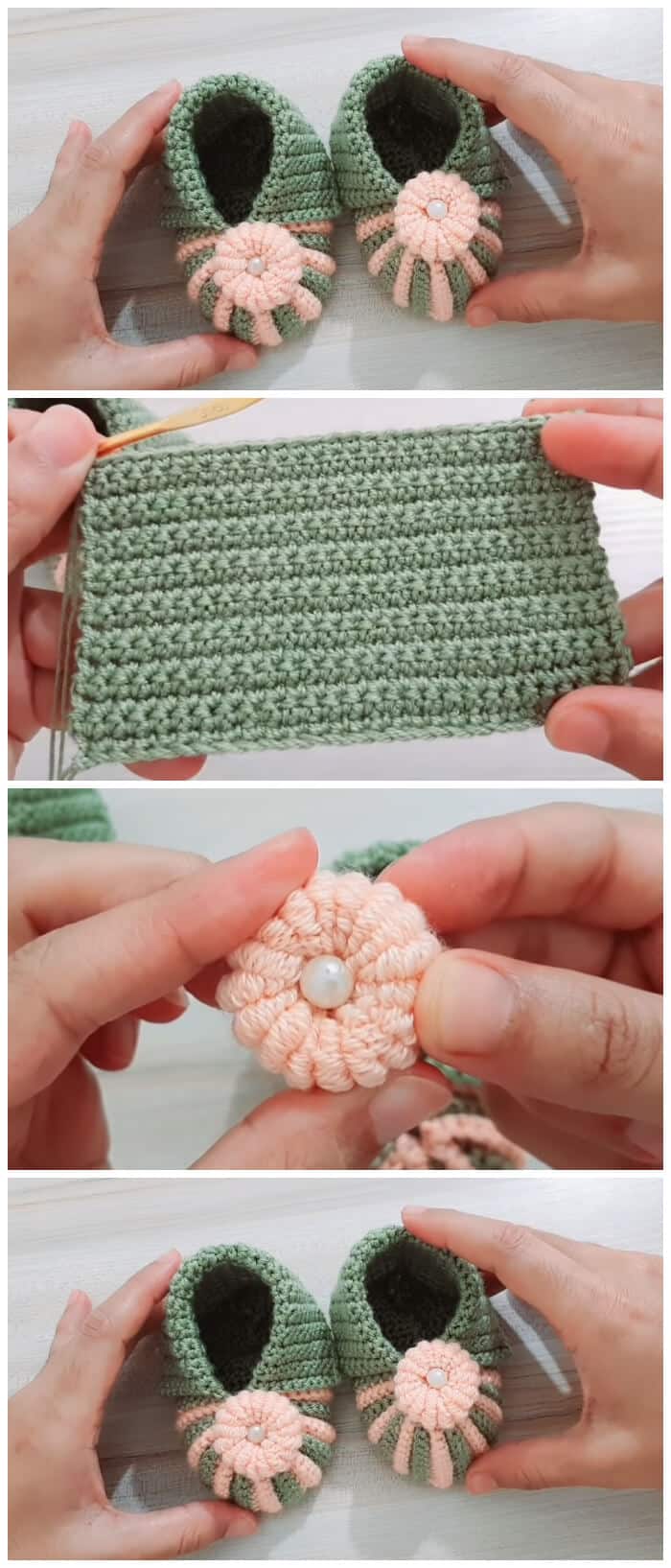 crochet baby shoes