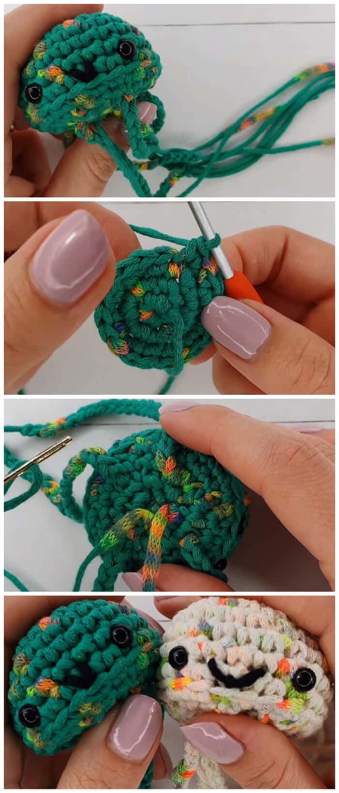 Crochet along with me to make yourself your very own Amigurumi Jellyfish Keychain - super cute and SUPER fast to make!