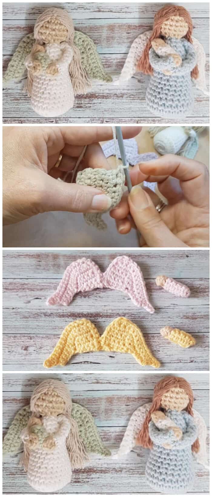 Today we will show you tutorial for crochet Angel Wings. It's a delightful little set that can be worked up within the hour. Enjoy !