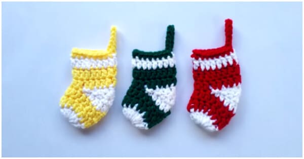 Christmas Stocking Ornaments Learn To Crochet Crochet