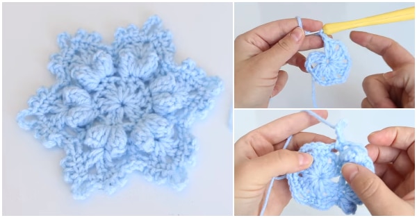 In this tutorial I will teach you how to crochet Stella's Snowflake. These super cute snowflakes has many uses, ornaments, gift tags, appliqué, and even a hot pad if you make it in bulky yarn!
