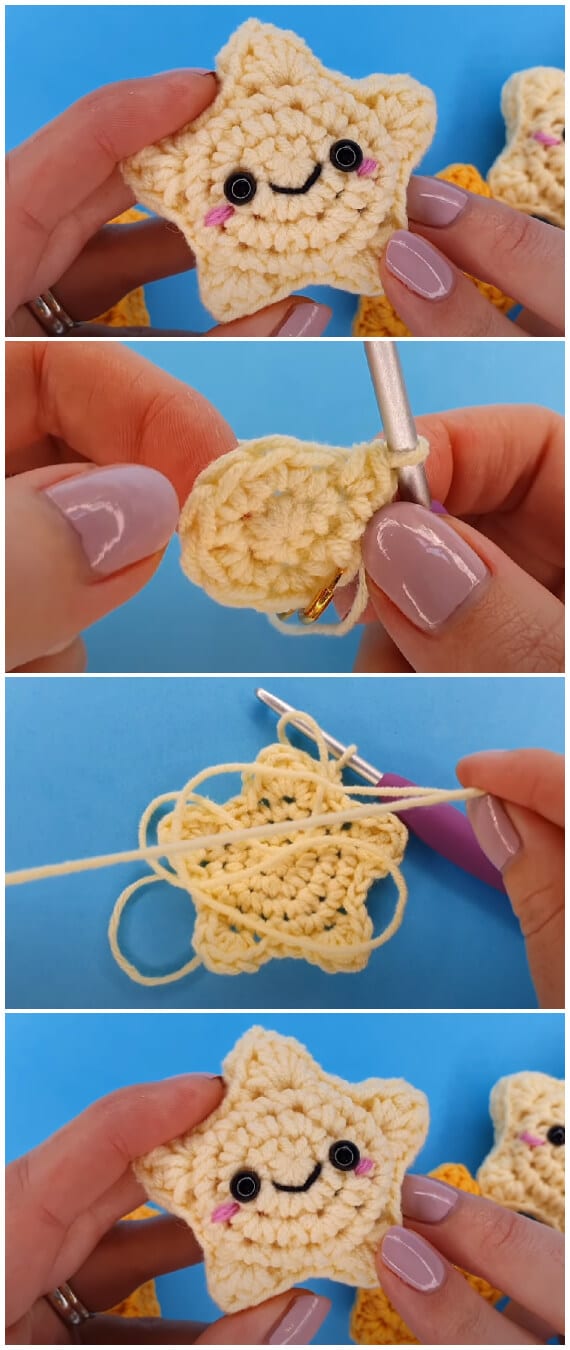 Today we will show you how to Crochet adorable tiny little  Amigurumi Star Keychain. These stars are great as keyrings.