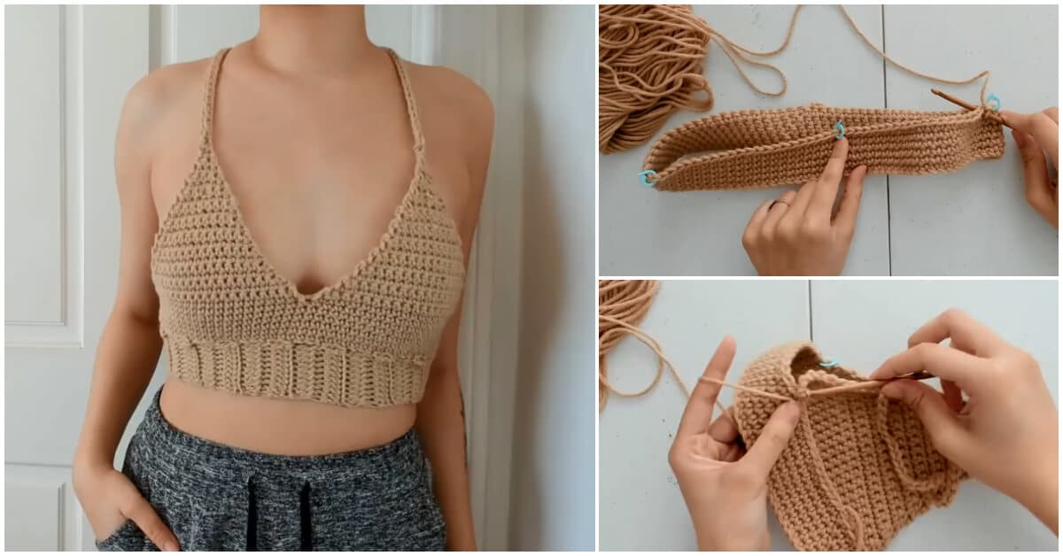 Simple crochet bralette