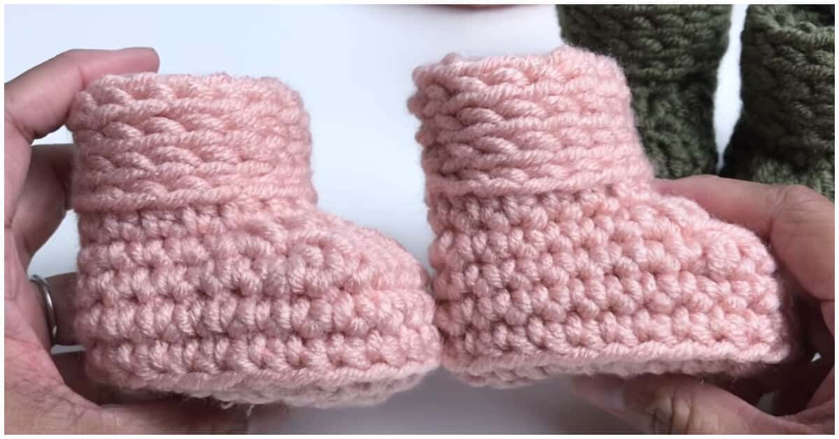 newborn baby booties crochet pattern