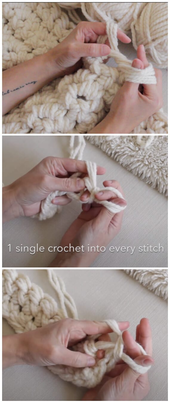 Hand crochet is easiest if you already know how to crochet the traditional way with a hook. You'll use the same method, just using your hand instead of a hook!