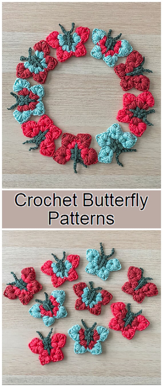 How to Crochet - This  quick and Beautiful Crochet Butterfly Patterns makes the perfect spring and summer addition to any outfit or home and hooks up super quickly.
