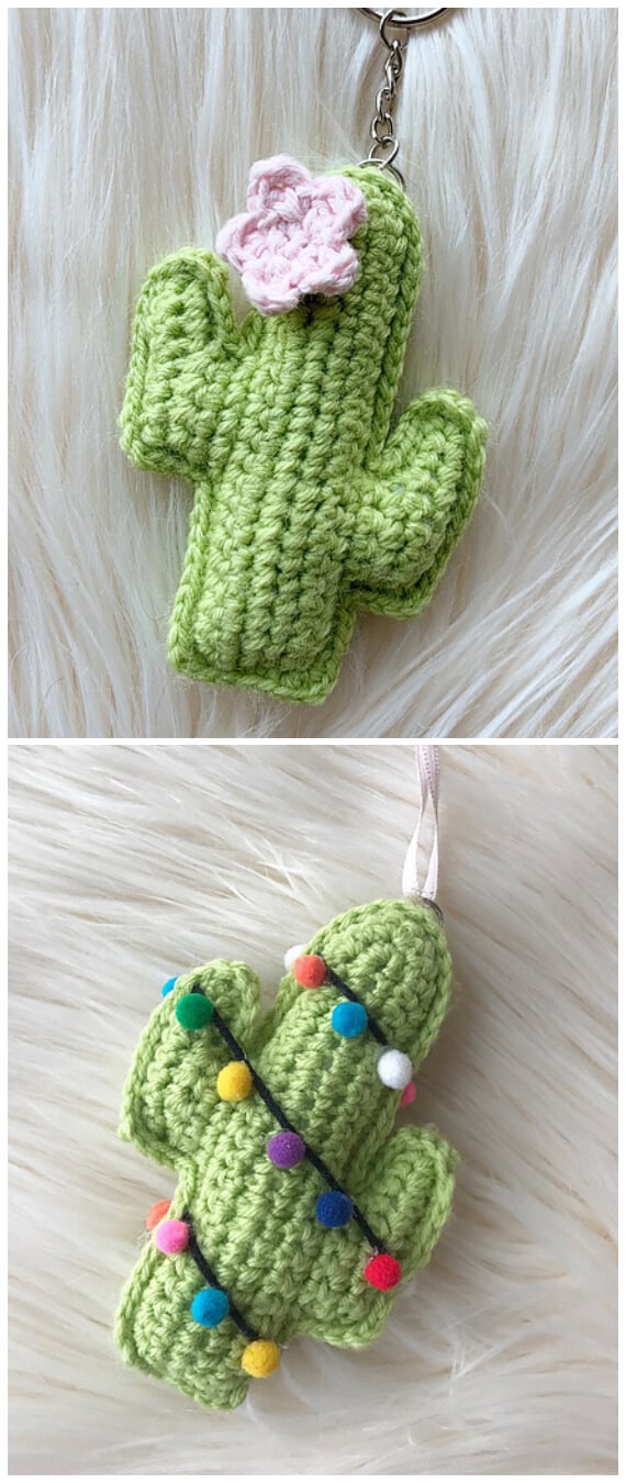 Crochet Cactus Keychain Patterns - Crochet Kingdom