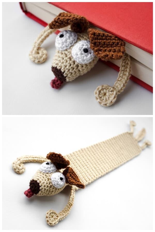 Crochet Dog by Jonas Matthies is very simple to make and a great bookmark for any book reader.  Check out the source for the written pattern here. 