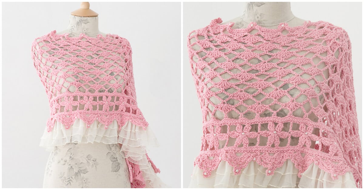How to Crochet - The majority of this Crochet Lace Rectangle Wrap is quick and easy to make.