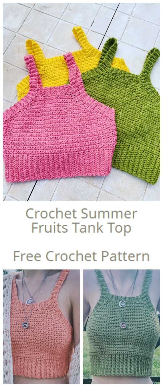 How to Crochet - If you’ve never made a Crochet Summer Fruits Tank Top before you will absolutely love this easy crochet pattern and tutorial.