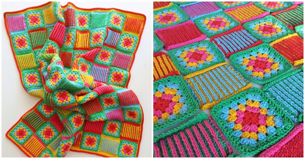 Granny square crochet and Brioche knitting Crochet Kingdom