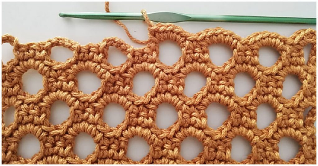 Honeycomb trellis stitch great for working with Cotton or bulkier yarn to keep your crochet project sturdy and shape.
