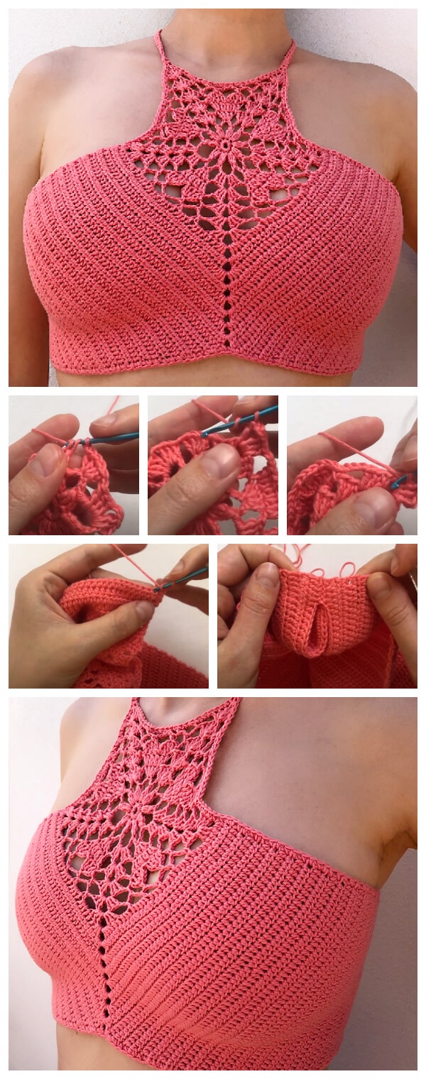 Learn how to crochet these Top 4 Crochet Summer Crop Top Patterns. These free crochet crop top patterns are also accompanied by a video tutorials. It’s hot summer so far, so it’s the perfect time crochet a little summer top to keep cool.